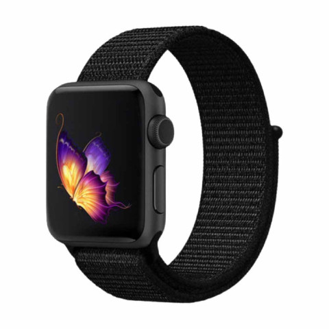 Ремешок Nylon loop для Apple Watch 38/40/41mm Dark black